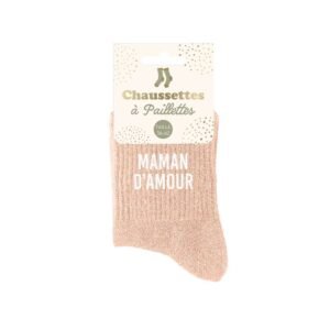 CHAUSSETTES PAILLETTES MAMAN D AMOUR