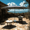 Parasol double gris anthracite