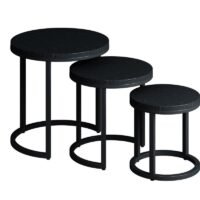 Table d'appoint 'Plano' Bois de Manguier noir (Set de 3)