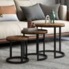 Table d'appoint 'Plano' Bois de Manguier (Set de 3)