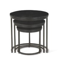 Table d'appoint 'Plano' Bois de Manguier noir (Set de 3)