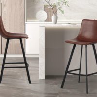 Chaise de comptoir 'Ozan' Brun