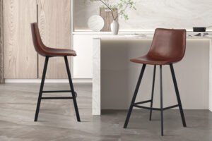 Chaise de comptoir 'Ozan' Brun