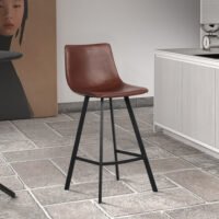 Chaise de comptoir 'Ozan' Brun