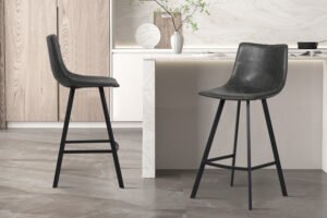 Chaise de comptoir 'Ozan' Noir