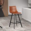 Chaise de comptoir 'Ozan' Cognac