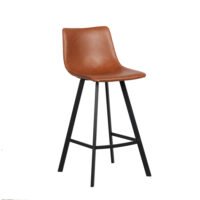 Chaise de comptoir 'Ozan' Cognac