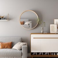 Miroir 'Ria' 80x80 Chêne vieilli