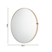 Miroir 'Ria' 80x80 Chêne vieilli