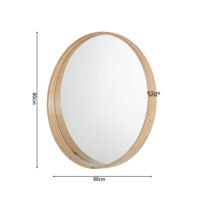 Miroir 'Roxy' 80x80 Chêne vieilli