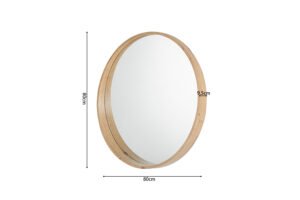 Miroir 'Roxy' 80x80 Chêne vieilli