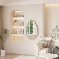 Miroir 'Rana' 80x50 Chêne vieilli