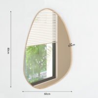 Miroir 'Roza' 80x60 Chêne vieilli