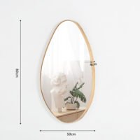 Miroir 'Romi' 80x50 Chêne vieilli