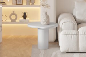 NEW - Table basse 'Tavira' Ciment Ecru (58cm)