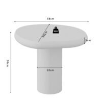 NEW - Table basse 'Tavira' Ciment Ecru (58cm)