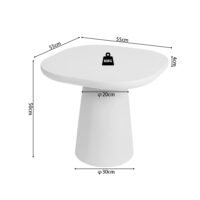 NEW - Table basse 'Tavira' Ovale Ciment Ecru (55cm)