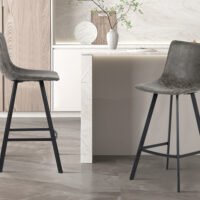 Chaise de comptoir 'Ozan' Gris