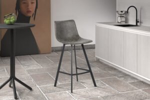 Chaise de comptoir 'Ozan' Gris