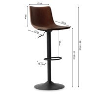 Tabouret de bar 'Trevi' Brun