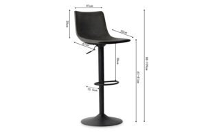 Tabouret de bar 'Trevi' Noir