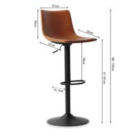 Tabouret de bar 'Trevi' Cognac
