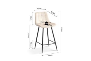 Chaise de comptoir 'Juta' Beige