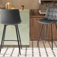 Chaise de comptoir 'Juta' Gris foncé