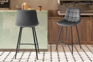 Chaise de comptoir 'Juta' Gris foncé