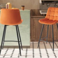 Chaise de comptoir 'Juta' Orange