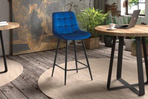 Chaise de comptoir 'Juta' Bleu