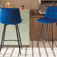 Chaise de comptoir 'Juta' Bleu