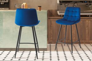 Chaise de comptoir 'Juta' Bleu