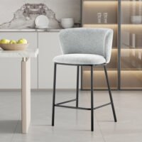 Chaise de comptoir 'Arthur' Gris clair