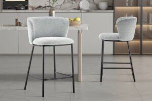 Chaise de comptoir 'Arthur' Gris clair