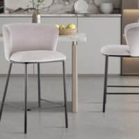 Chaise de comptoir 'Arthur' Beige