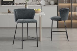 Chaise de comptoir 'Arthur' Gris foncé