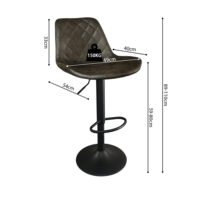 Tabouret de bar 'Madrid' Brun foncé