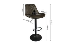 Tabouret de bar 'Madrid' Brun foncé