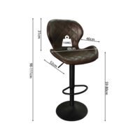 Tabouret de bar 'Malaga' Brun foncé