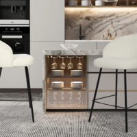 Chaise de comptoir 'June' Blanc