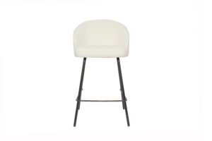 Chaise de comptoir 'June' Blanc