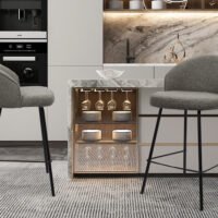 Chaise de comptoir 'June' Gris