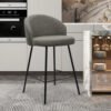 Chaise de comptoir 'June' Gris