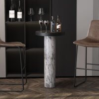 Chaise de comptoir 'Mancia' Brun foncé