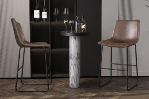 Chaise de comptoir 'Mancia' Brun foncé