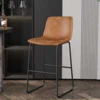 Chaise de comptoir 'Mancia' Cognac