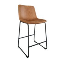 Chaise de comptoir 'Mancia' Cognac