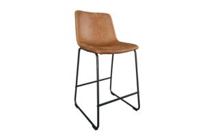 Chaise de comptoir 'Mancia' Cognac