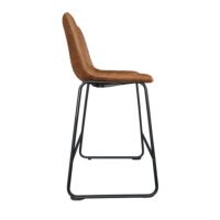 Chaise de comptoir 'Mancia' Cognac